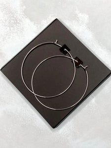 Kara silver hoop earrings